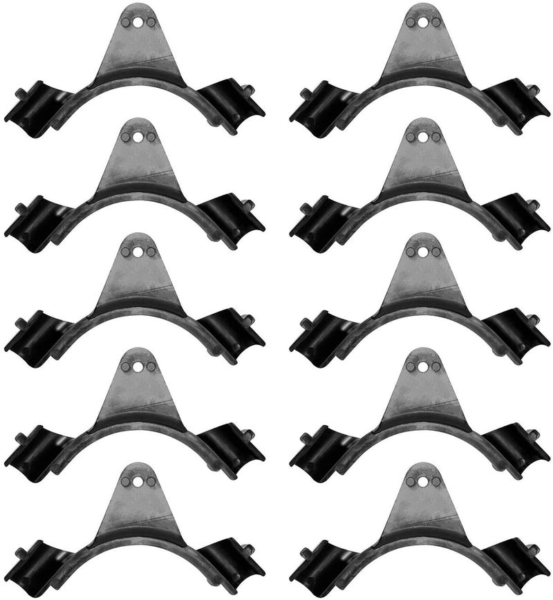 Highcraft PXBND12-10 PEX Bend Support 1/2 in., Wall Mount Tubing Pipe Hanger 90 Degree with Nail Plate, Polyethylene (10 Pack) - Image 1